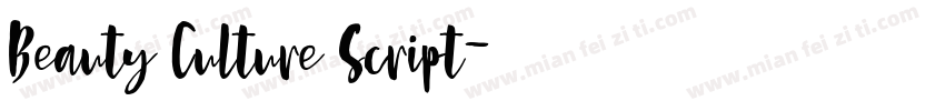 Beauty Culture Script字体转换